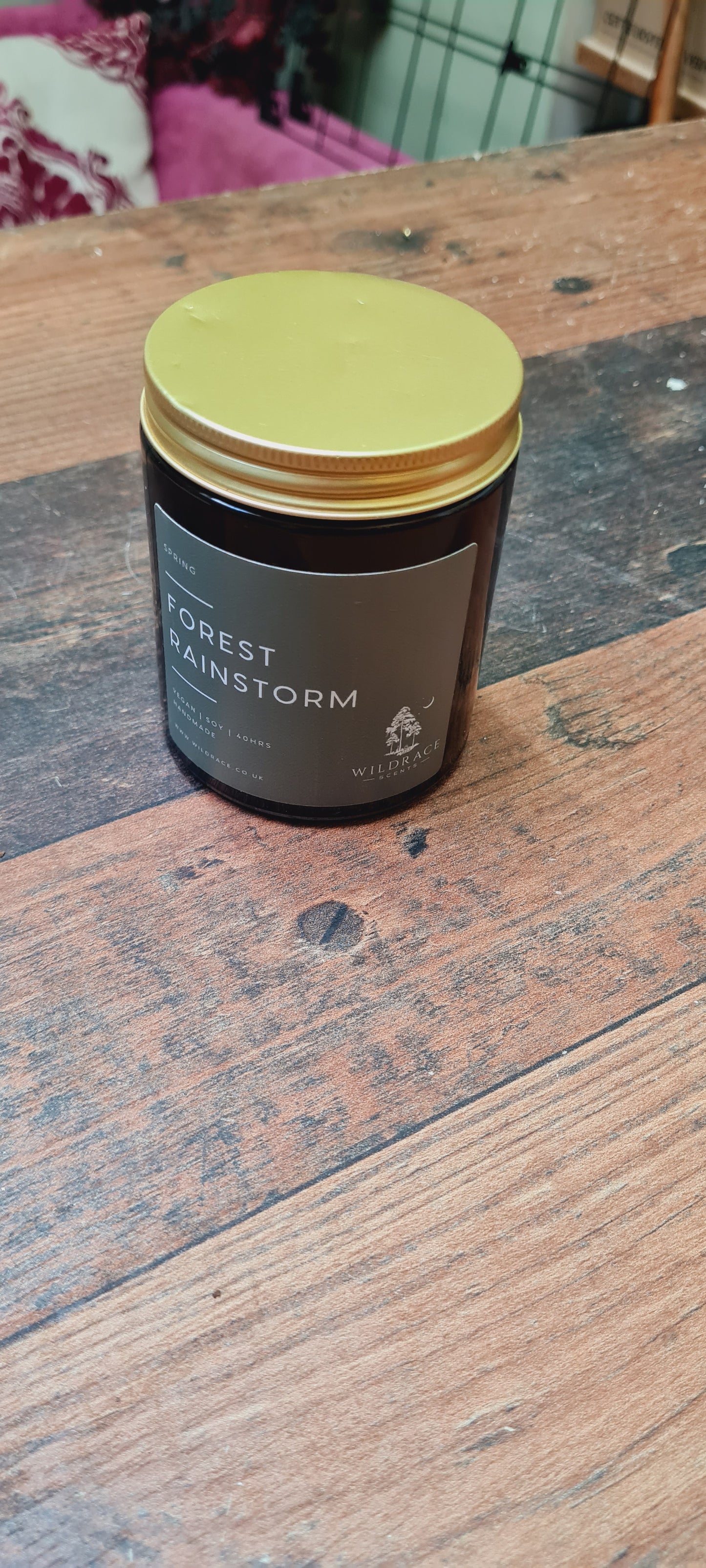 Forest rainstorm candle