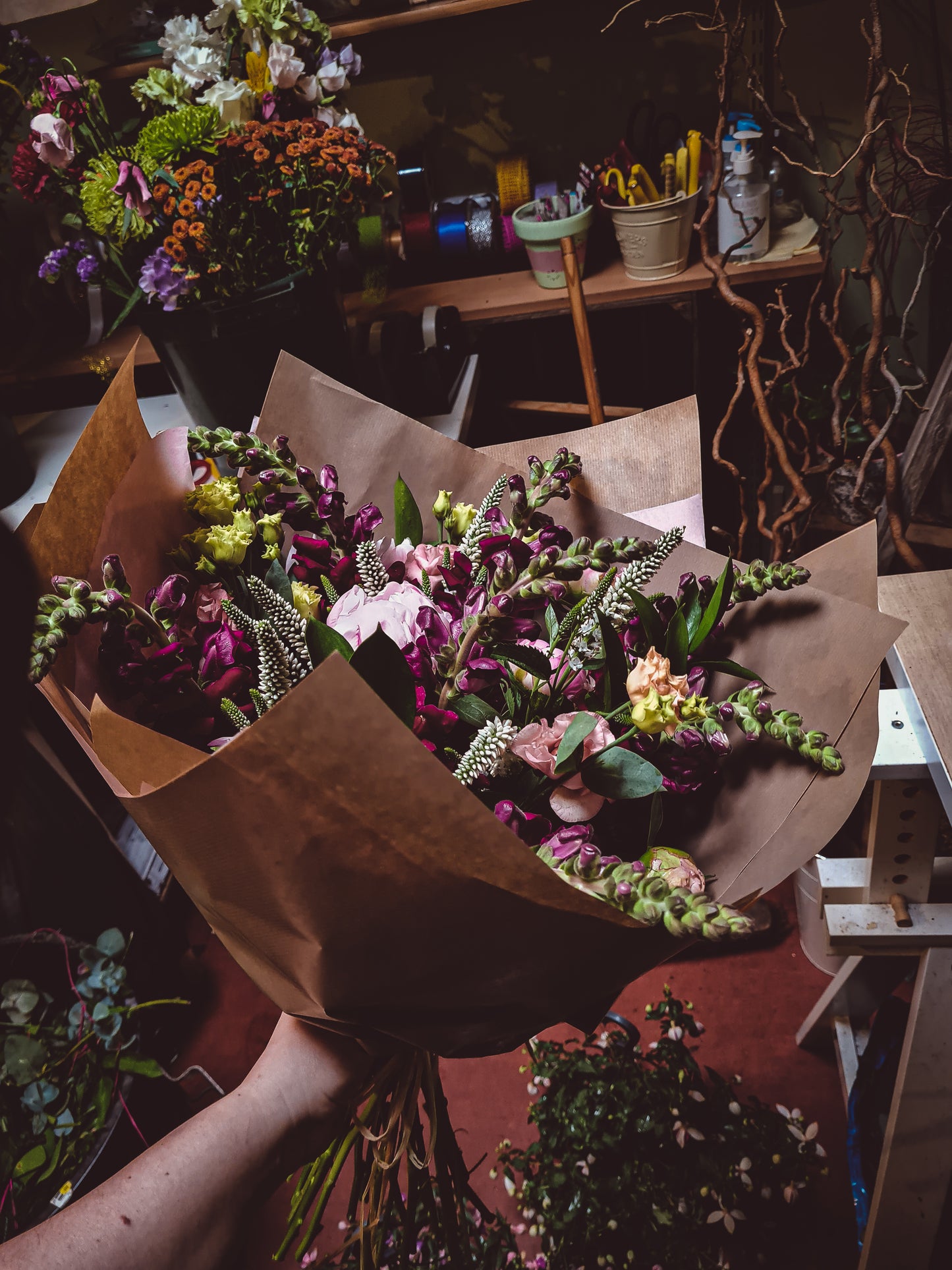 Valentine's Soft Pastel Hand-Tied Bouquet